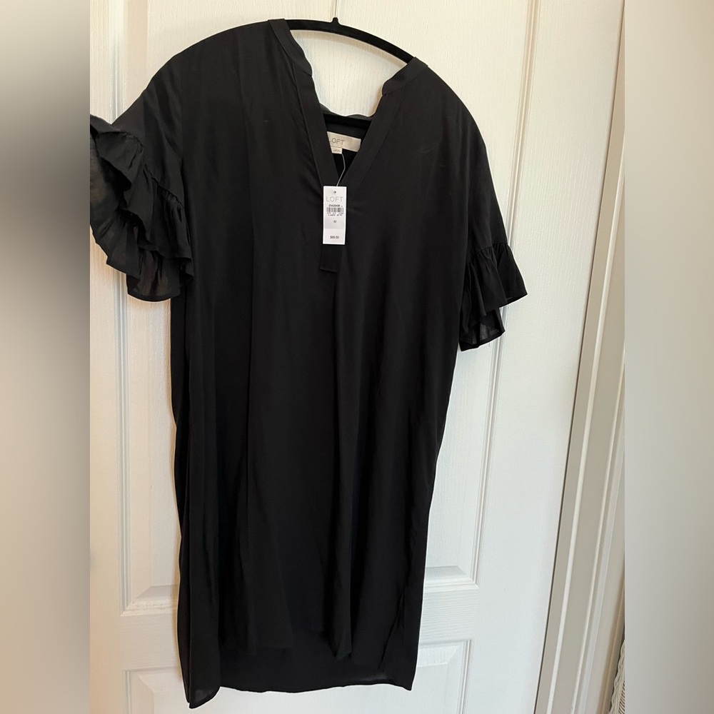 Loft Black midi Dress M